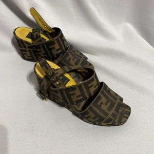 Fendi -  open toe wedge